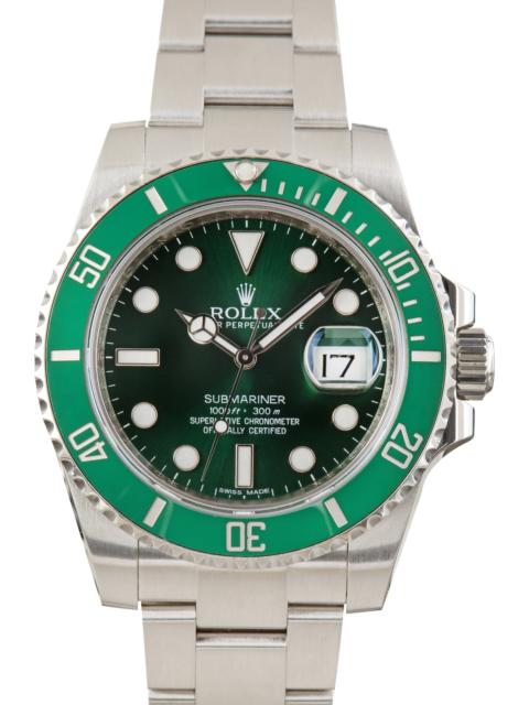 ROLEX Used Stainless Steel Rolex Submariner Green Dial Hulk Ref 116610LV