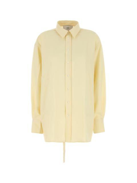 AMI Paris Pastel yellow wool oversize shirt