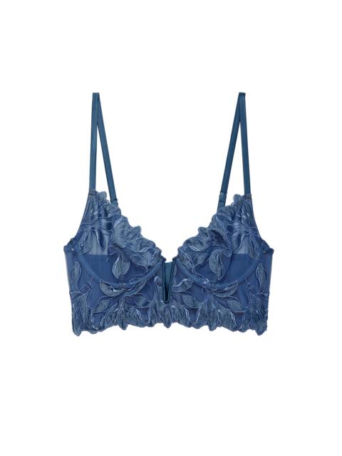 Fleur du Mal Lily Embroidery Longline Demi Bra