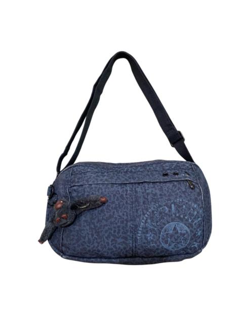 Other Designers Japanese Brand - Kipling Jachin Crossbody Bag Blue Leopard Print Animal
