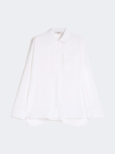 'S Max Mara Linen canvas shirt - OPTICAL WHITE