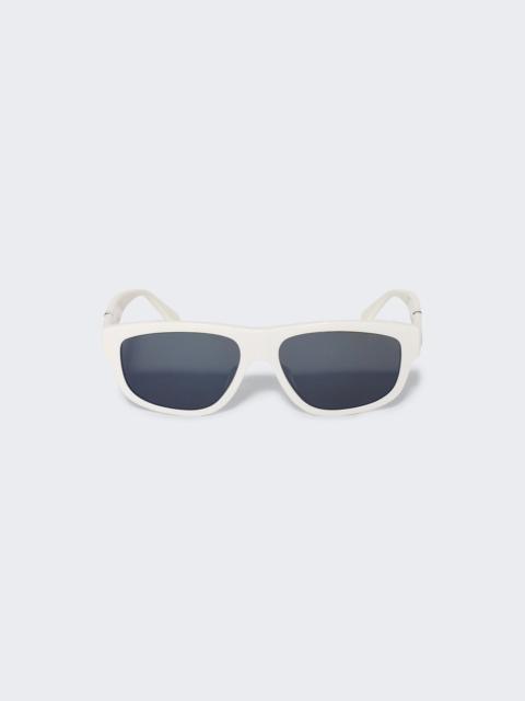 FENDI Diagonal Sunglasses White And Smoke Mirror