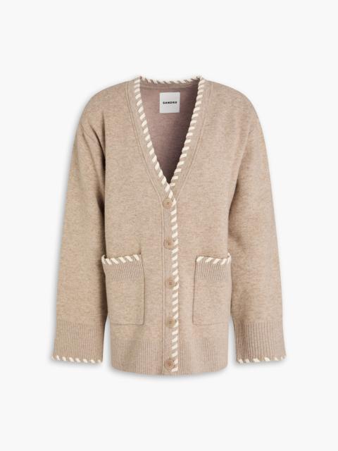 Sandro Whipstitched knitted cardigan