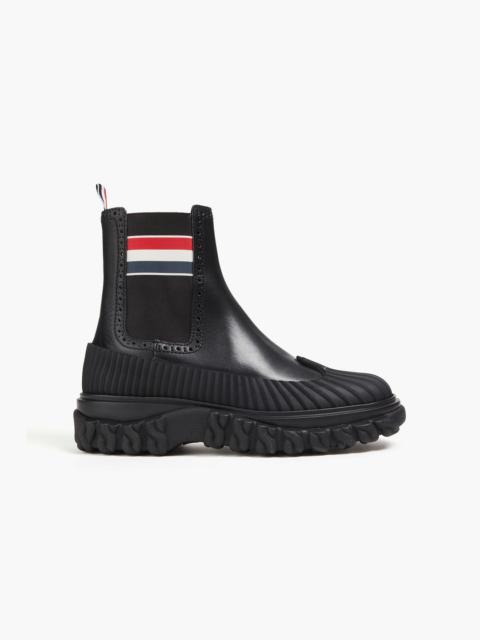 Thom Browne Rubber-trimmed leather Chelsea boots