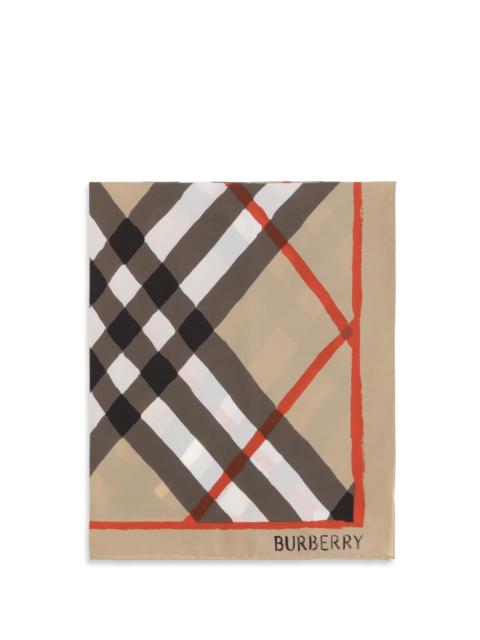 Burberry Burberry Women Silk Watercolour Check Scarf