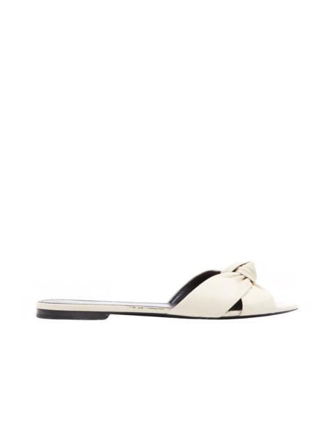 Saint Laurent Leather Slides Women