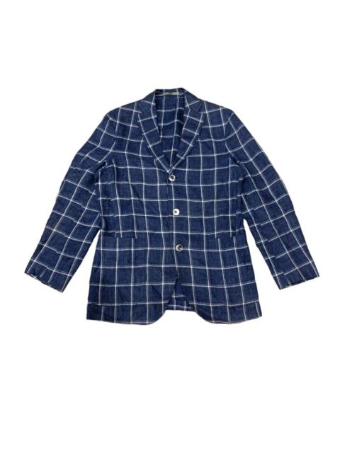 Other Designers VINTAGE BOGLIOLI DOVER PLAID TARTAN COAT BLAZER 44 ITALY