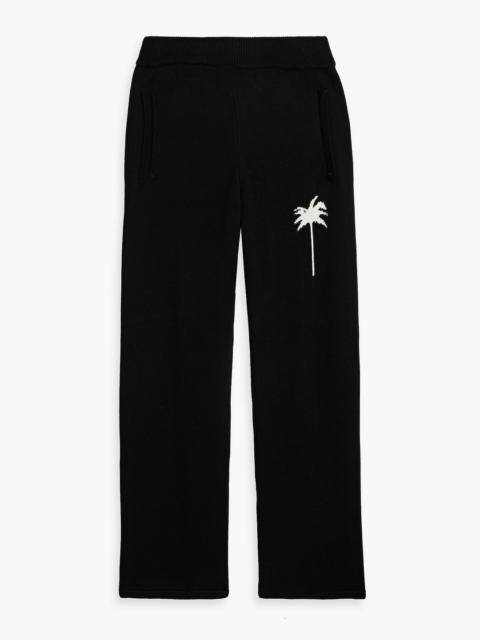 Palm Angels Intarsia cotton and merino wool-blend sweatpants