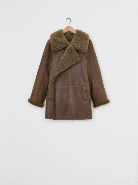 Lemaire ASYMMETRICAL SHEARLING COAT