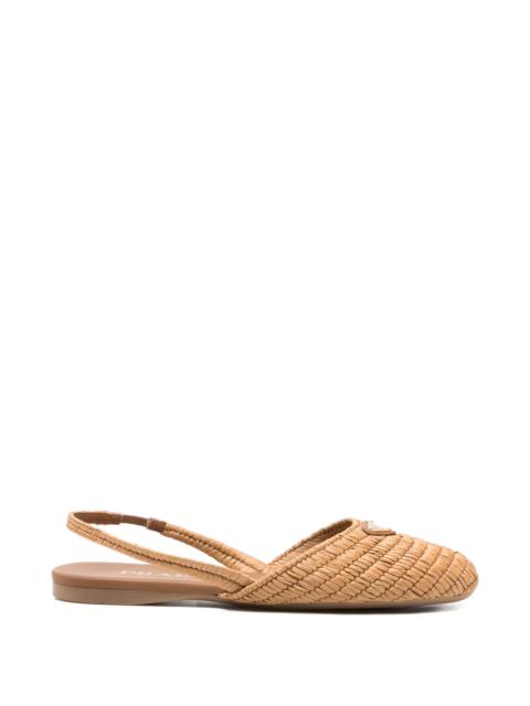 Prada Prada Logo-detail Flat Pumps