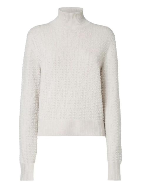 FENDI Fendi Women High-Neck Wool And Cashmere Jumper With Ff Polka Dot Embroidery