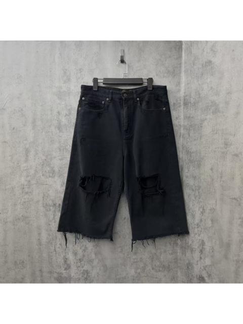 BALENCIAGA Balenciaga New Distressed Washed Denim Shorts