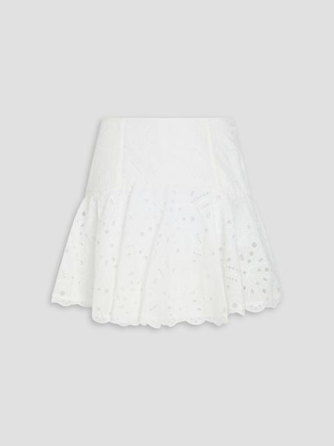 Charo Ruiz Saria broderie anglaise cotton-blend mini skirt