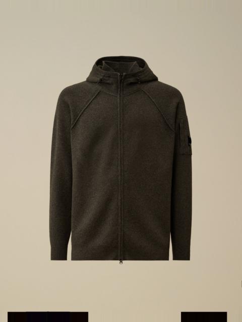C.P. Company Lambswool GRS Hooded Full Zip Sweater