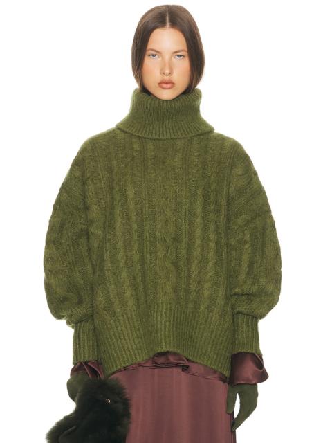 HELSA Claudiya Cable Turtleneck
