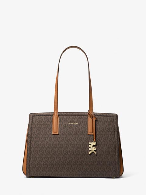 MICHAEL KORS Laila Medium Signature Logo Tote Bag