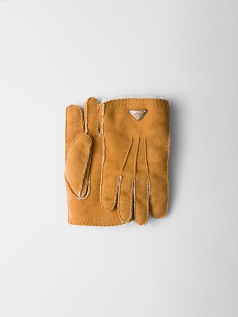 Prada Suede sheepskin gloves