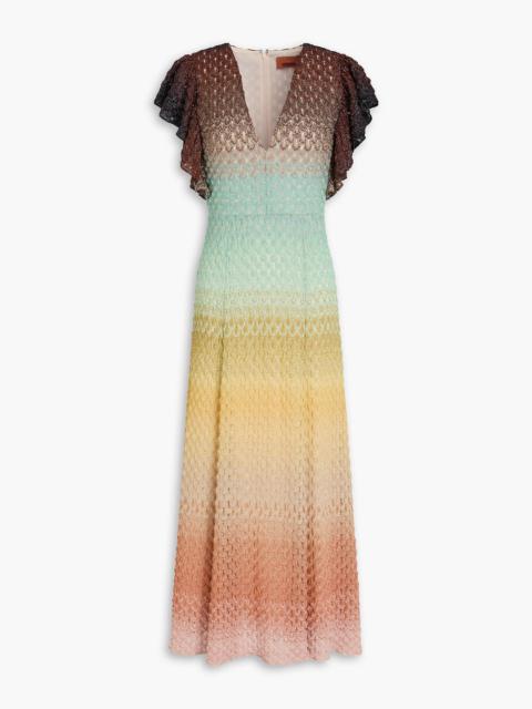 Missoni Metallic crochet-knit midi dress