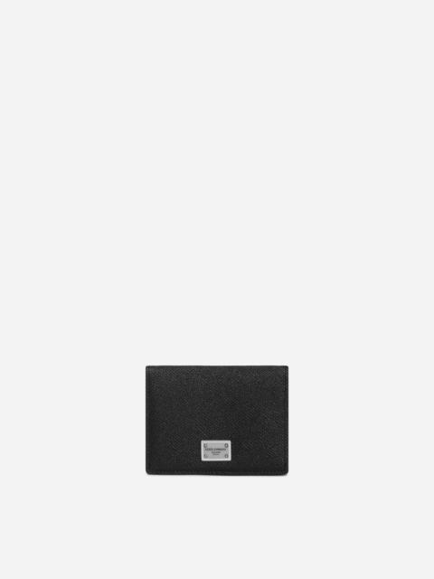 Dolce & Gabbana Calfskin card holder with branded plate