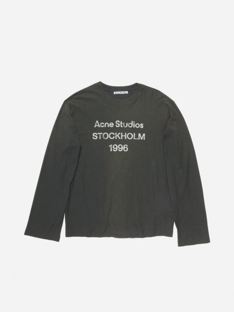 Acne Studios Logo t-shirt - Relaxed fit - Faded black