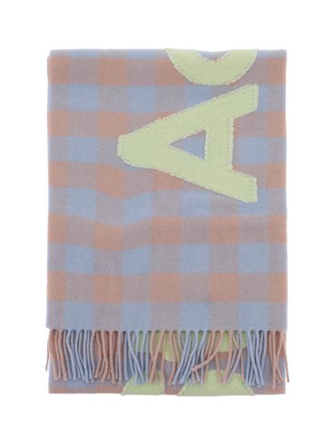 Acne Studios "Checked Scarf With Logo Pattern" Women