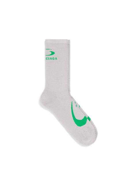 BALENCIAGA Men's Loop Sports Icon Socks in Grey/green