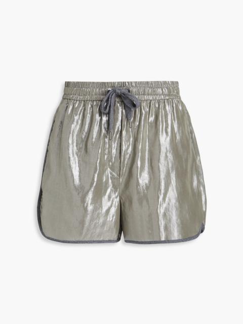 Brunello Cucinelli Metallic cotton shorts