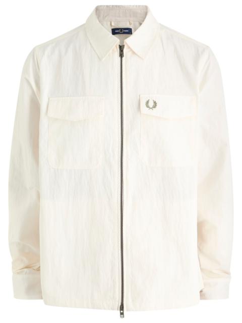 Fred Perry Fred Perry Logo-embroidered Crinkled Shell Overshirt