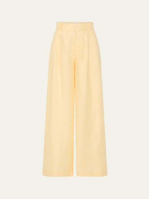 POSSE Parker Wide-Leg Linen Trousers