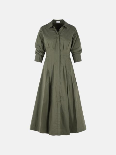 SIMKHAI 'JAZZ' GREEN COTTON BLEND DRESS