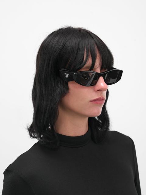 Prada Black PR-B16S Geometric Sunglasses