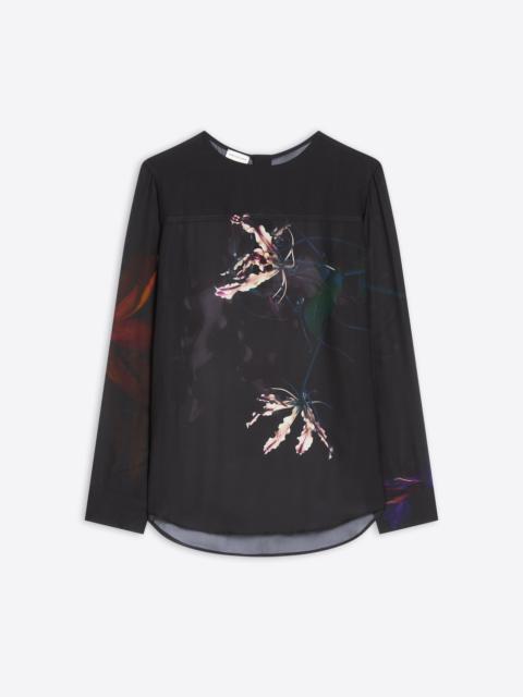 Dries Van Noten SHEER COLLARLESS SHIRT