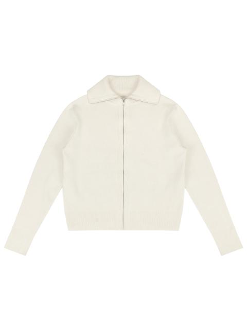 entire studios KNIT ZIP UP JACKET IVORY