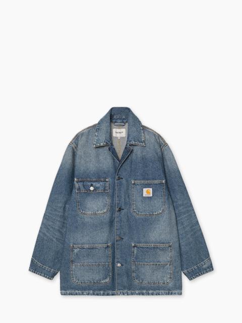 Carhartt CARHARTT WIP ADEN CHORE COAT BRADENTON DENIM BLUE GRIND WASH