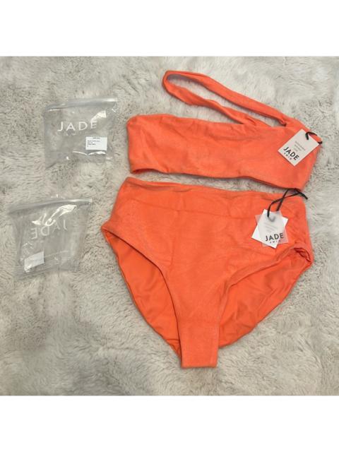 Other Designers Jade Swimwear Halo Top & Bound Bottom in Coral Terry