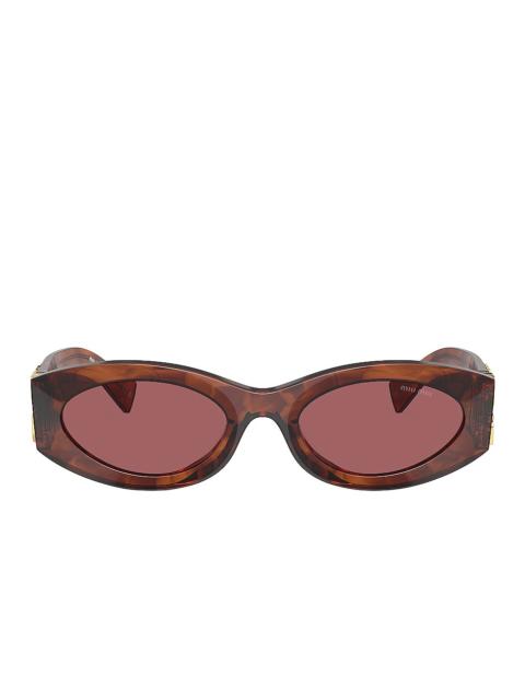Miu Miu Logo Oval Sunglasses
