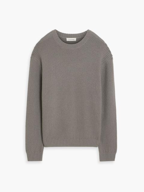 FRAME Waffle-knit wool and cashmere-blend sweater