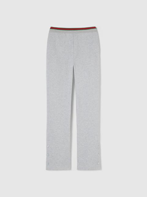 GUCCI Cotton jersey leisure pants with Web