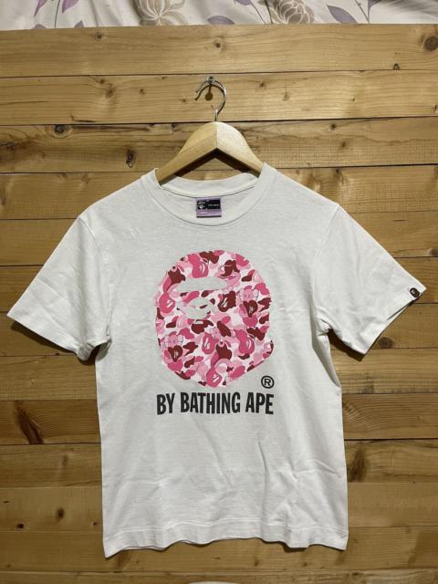 A BATHING APE® Bape x kaws pink camo tshirt