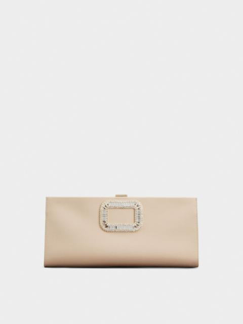 Roger Vivier Pilgrim Buckle Clutch in Satin