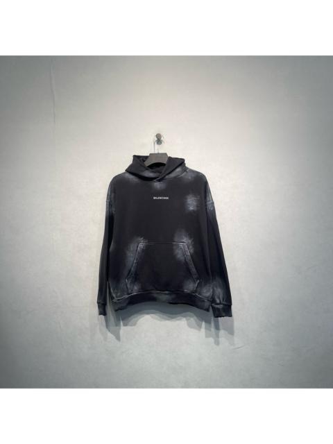 BALENCIAGA Balenciaga logo-embroidered distressed sweatshirt