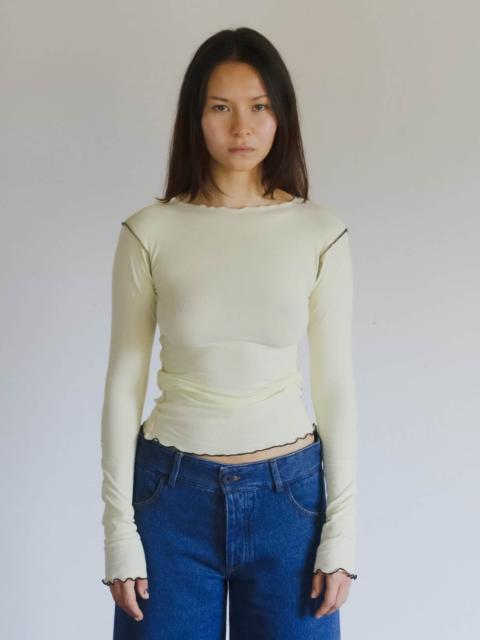 BASERANGE Vein Long Sleeve Tee
                  - Organic Cotton Rib