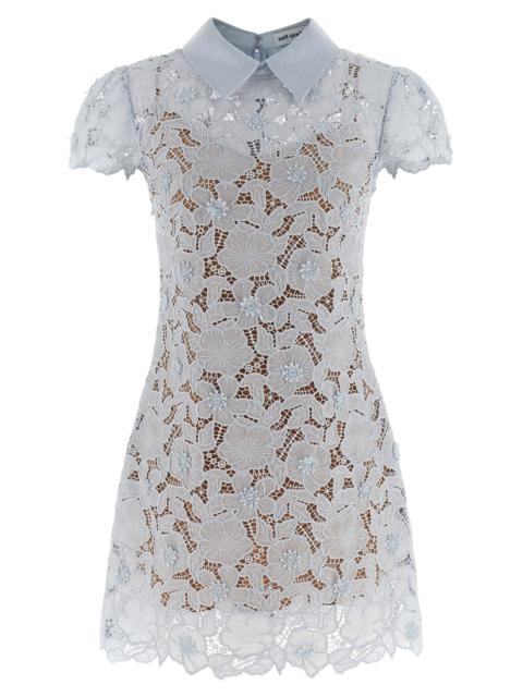 self-portrait Self Portrait Women 'Blue Guipure Lace Mini' Dress