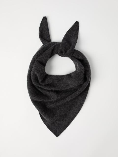 Brunello Cucinelli Cashmere foulard with monili