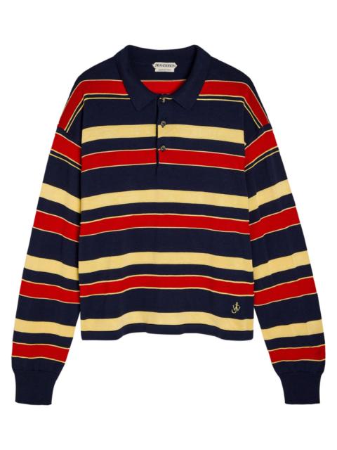 JW Anderson JW Anderson Striped Knit Polo Shirt
