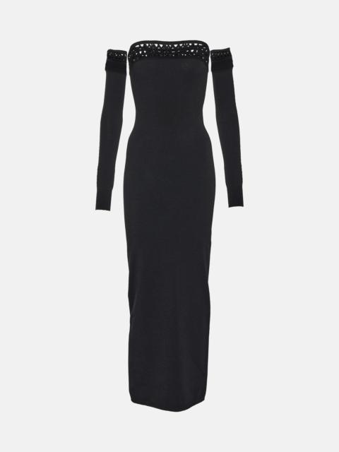 Alaïa Vienne off-shoulder maxi dress