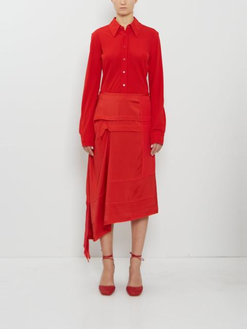 Lemaire Silk Blend Pleated Skirt