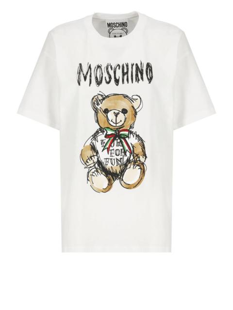 MOSCHINO T-SHIRTS AND POLOS WHITE
