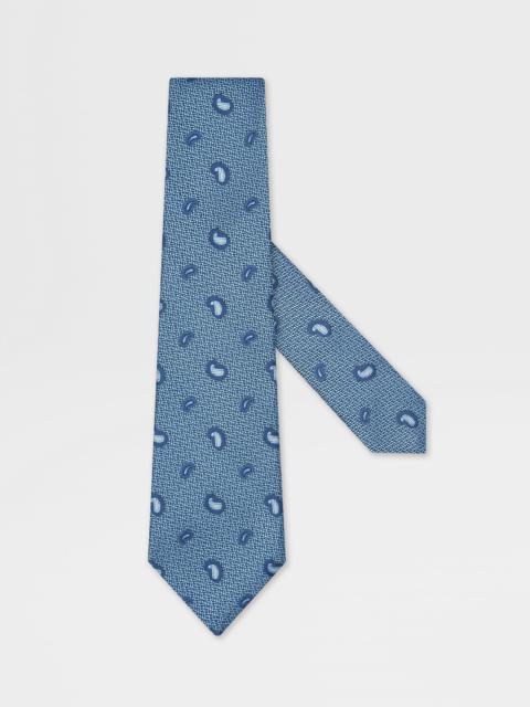 ZEGNA LIGHT BLUE SILK TIE