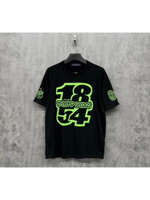 Louis Vuitton Louis Vuitton Lv black and green jacquard logo knit short-sleeved shirt